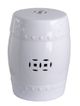 A & B Home White Zella Garden Stool-0