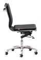Zuo® Lider Plus Black Armless  Office Chair-2