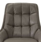 Natuzzi Editions Customizable Levante Leather Reclining Swivel Chair-2