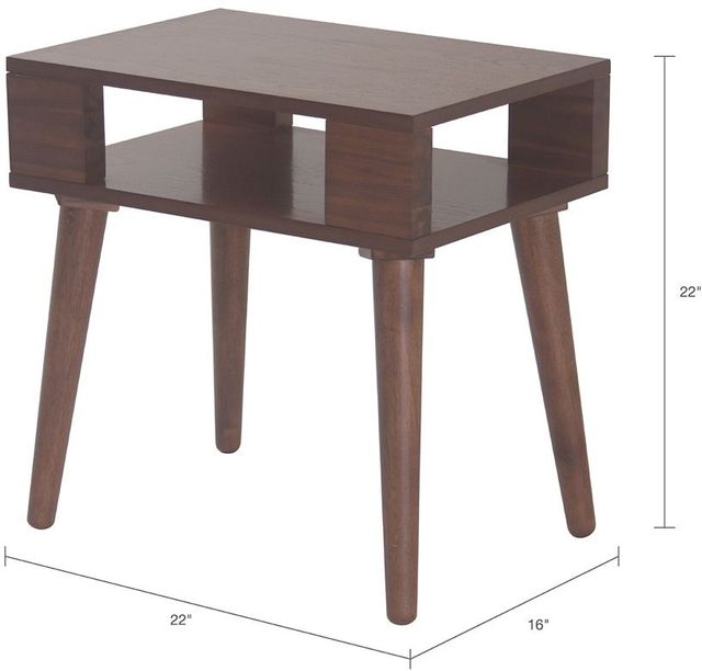 Olliix by INK+IVY Pecan Jayce Mid Century Wood End Table-1