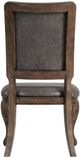 Elements International Gramercy Gray/Walnut Rectangle Back Dining Side Chair-2