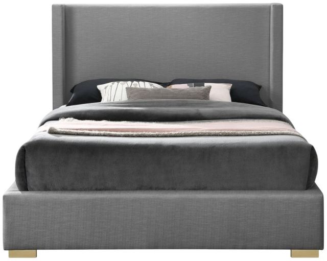 Meridian Furniture Royce Gray Full Upholstered Panel Bed-3