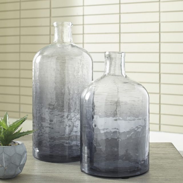 Signature Design by Ashley® Maleah 2-Piece Navy Glass Vases-1
