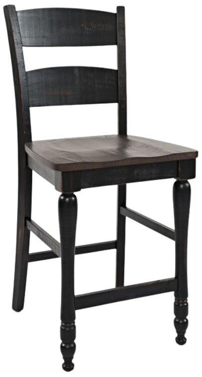Jofran Inc. Madison County 7-Piece Vintage Black Counter Dining Set-3