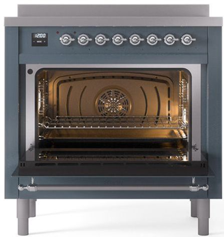 Ilve® Nostalgie II Series 36" Blue Grey Pro Style Induction Range-2