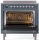 Ilve® Nostalgie II Series 36" Blue Grey Pro Style Induction Range-2
