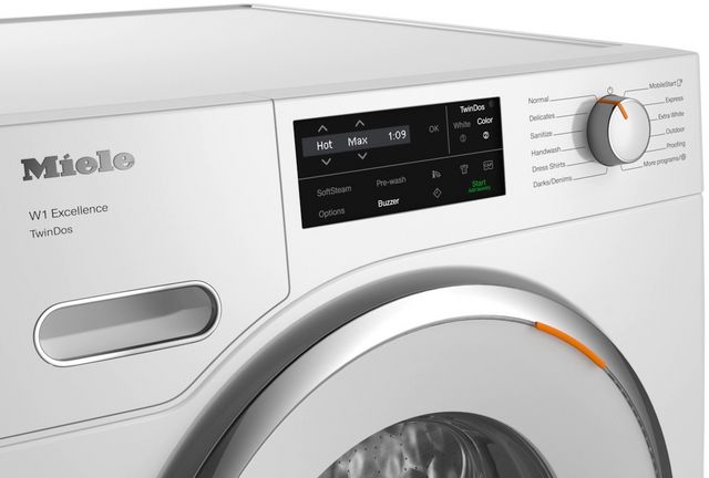 Miele W1 White Edition 2.3 Cu. Ft. Lotus White Front Load Washer-3