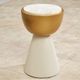 Michael Amini® Scotts Square Light Champagne Chairside Table-1