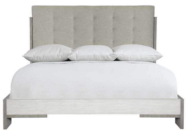 Bernhardt Foundations Gray/Light Shale California King Upholstered Panel Bed-2