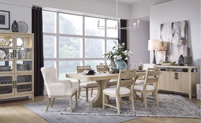 Magnussen Home® Somerset 2-Piece Butternut/Omari Natural Dining Arm Chair Set with Upholstered Seat and Back-3