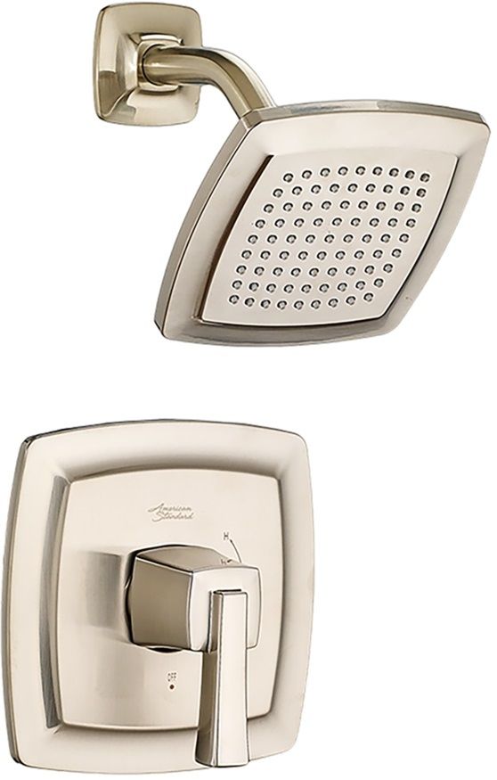 American Standard Townsend® Brushed Nickel Shower Trim Kit with Rain Showerhead, Double Ceramic Pressure Balance Cartridge with Lever Handle-0