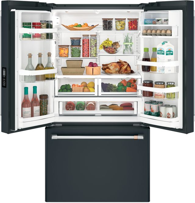 Café™ 36" 23.1 Cu. Ft. Matte Black Counter Depth French Door Refrigerator-3