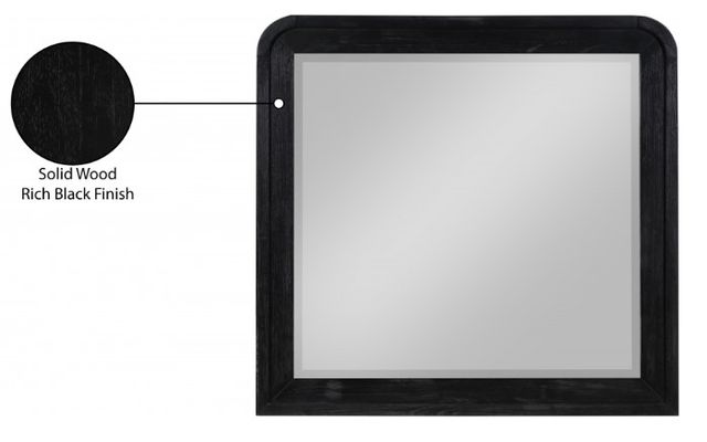 Meridian Furniture Fluted Black Mirror-4