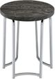 Coaster® Barcelo Gray Faux Marble Top Side Table with Chrome Metal Base-2
