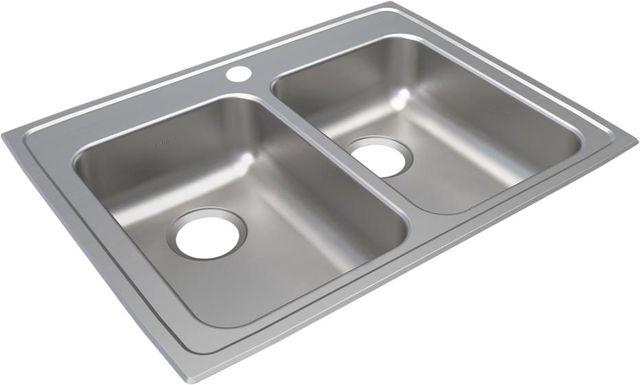 Elkay Lustertone® Classic Lustrous Satin 29" x 22" x 6-1/2" 3-Hole Equal Double Bowl Drop-In ADA Sink-0