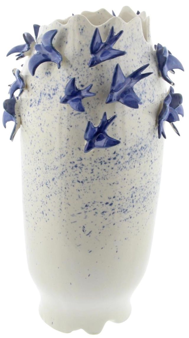 Deco Marche White 11” Bird 3D Vase-2