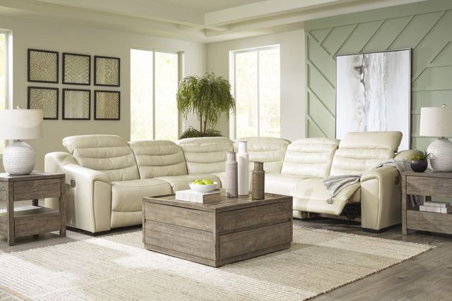 Signature Design by Ashley® Center Line 5-Piece Cream Power Reclining Sectional-4