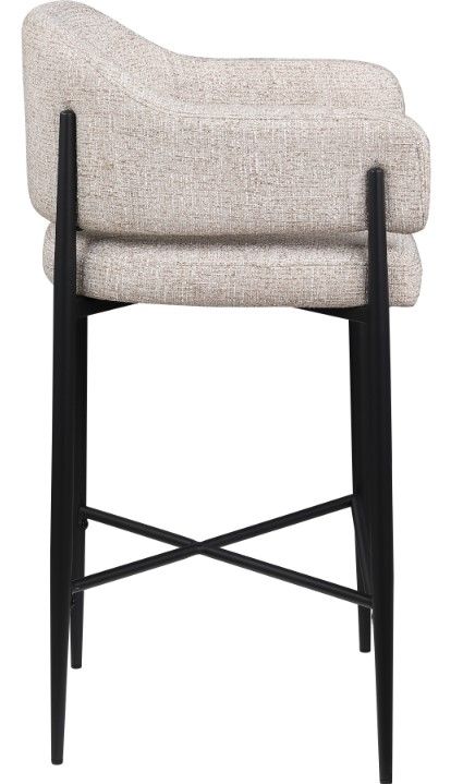 Meridian Furniture Dame Beige/Black Upholstered Counter Stool-2