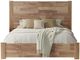 International Furniture Direct Natural Parota Brown Eastern King Panel Bed-2