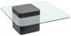 Magnussen Home® Donora Glass Top Square Cocktail Table with Obsidian Base-0