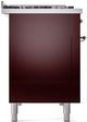 Ilve® Nostalgie II Series 48" Burgundy Pro Style Dual Fuel Range-3