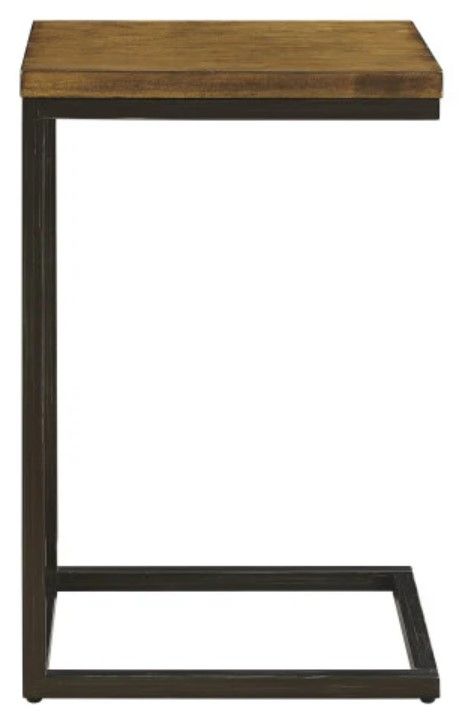 Powell® Barnes Brown C-Table with Black Base-4