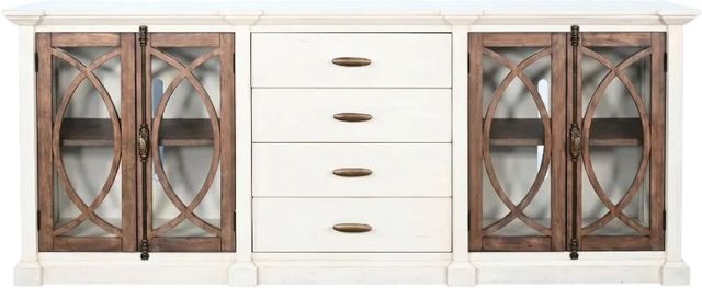 Sunny Designs™ Pasadena Buckskin/Marble White 90" Media Console-2
