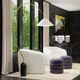 Harp & Finial® Shay Black/Brass Floor Lamp-1