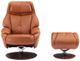 BarcaLounger© Marjon Capri Tobacco Pedestal Recliner and Ottoman-1