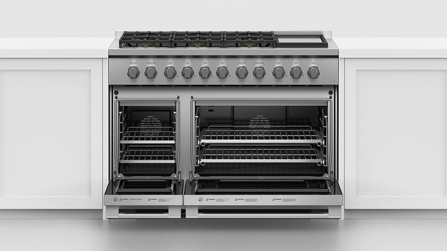 Fisher & Paykel Series 7 48" Stainless Steel Pro Style Liquid Propane Gas Range-2