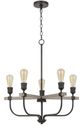 Cal® Lighting & Accessories Sion Iron/Natural Chandelier-0