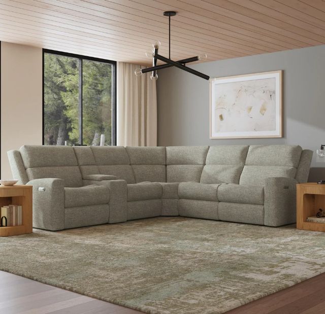 Flexsteel® Customizable Score Fabric Power Reclining Sectional-1