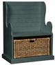 Sunny Designs™ Accents Little Boy Blue Hall Seat with Rattan Basket-0