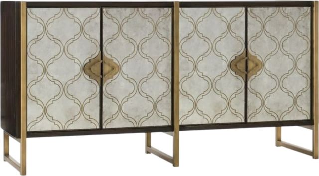 Hooker® Furniture Melange Dark Wood/Matte Gold Classic Credenza-0
