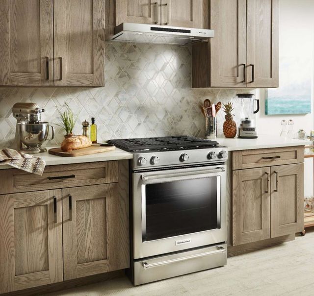 KitchenAid® 30" Stainless Steel Slide In Gas Range-6