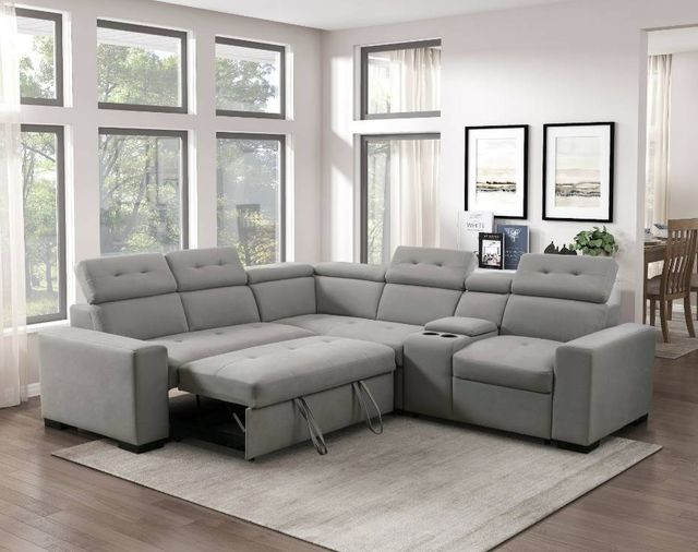 Homelegance® Farrah 3-Piece Gray Sectional-1