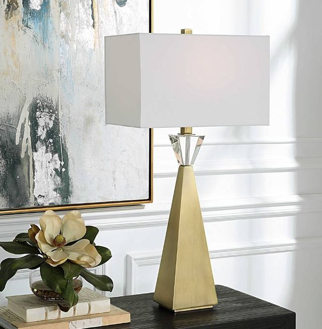 Uttermost® Arete Antique Brass Table Lamp-1