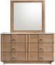 Coaster® Leanne Light Oak Dresser and Mirror Set-3