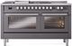 Ilve® Professional Plus II 60" Graphite Matte Pro Style Dual Fuel Range-0