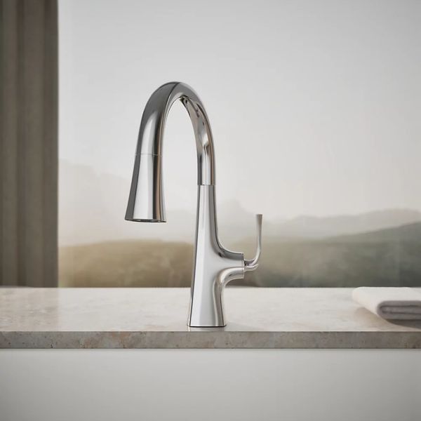 KOHLER® Graze® Polished Chrome 16" Kitchen Sink Faucet with 3-Function Sprayhead-3