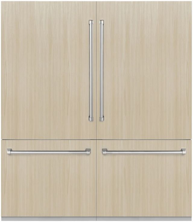 ZLINE 72 in. 39.6 Cu. Ft. Panel Ready Built-In French Door Refrigerator with Water Dispensers and Ice Makers