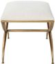 Uttermost® Crossing Gold/White Small Bench-4