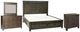 Liberty Furniture Thornwood Hills 4-Piece Rock Beaten Brown with Saw Cuts Queen 2-Sided Storage Panel Bedroom Set-0