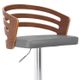 Armen Living Adele Grey Swivel Bar Stool-4