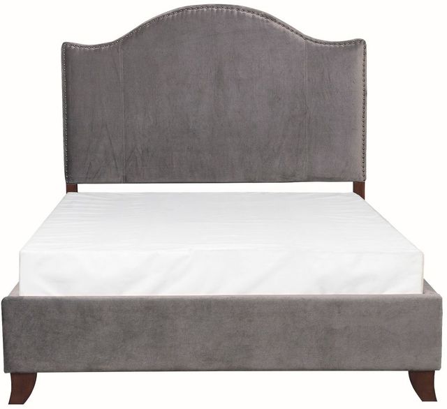 Homelegance® Carlow Gray Queen Upholstered Panel Bed-3