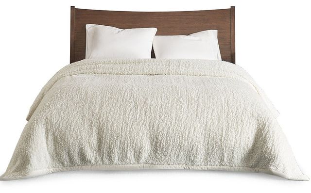 Olliix by Woolrich Twin Ivory Burlington Berber Blanket-1