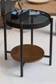 Riverside Furniture Felix Black End Table with Brown Base-1