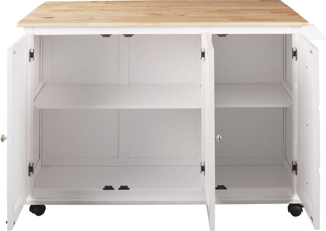 Signature Design by Ashley® Withurst White/Light Brown Kitchen Cart-3