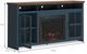 Legends Home Nantucket Blue Denim/Whiskey Fireplace Console-2