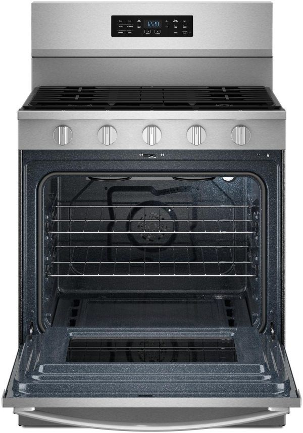Whirlpool® 30" Fingerprint Resistant Stainless Steel Freestanding Gas Range with Air Cooking Technology-1